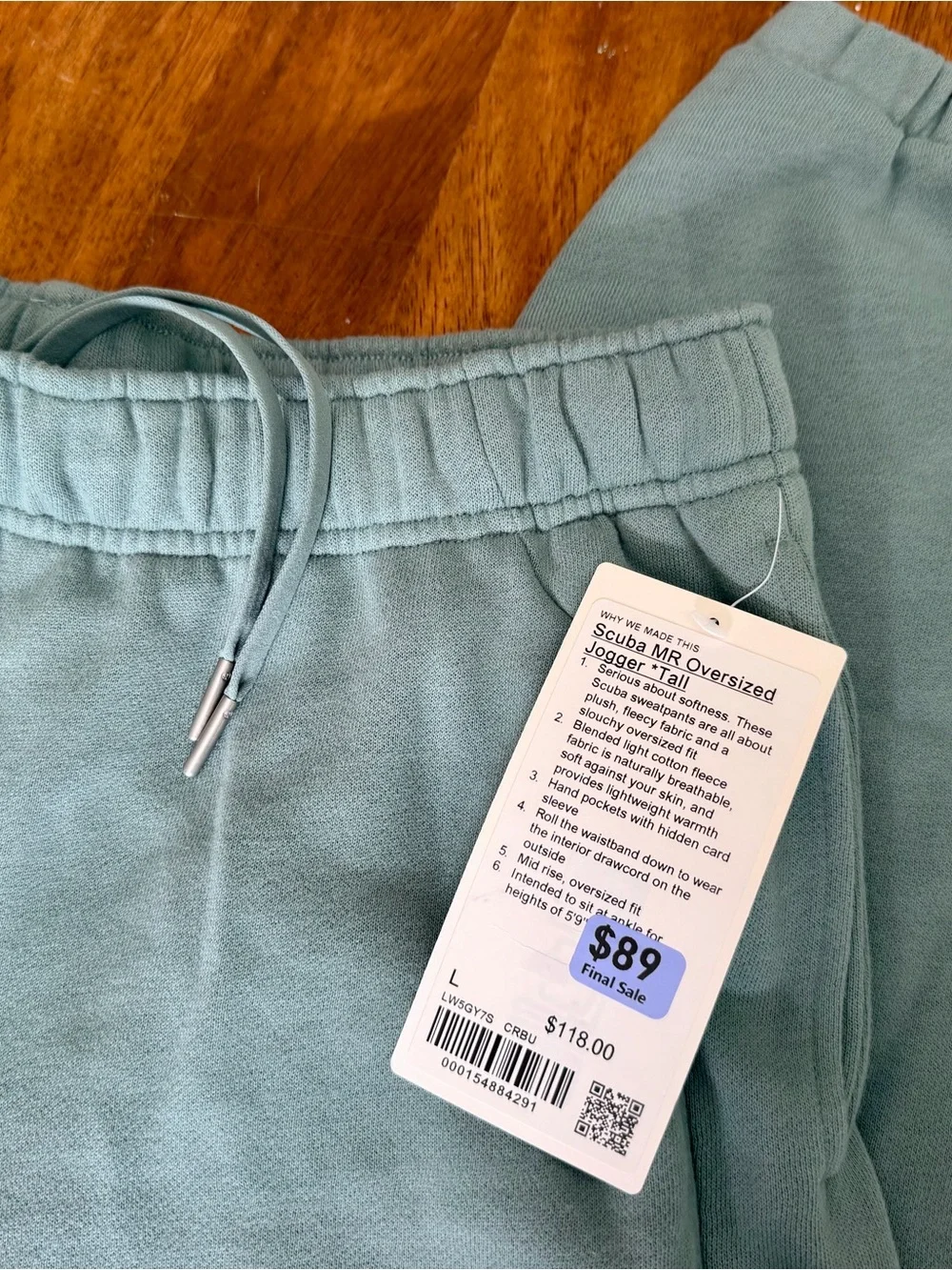 lululemon athletica Scuba Mid-Rise Oversized Jogger TALL  Crater blue Large
